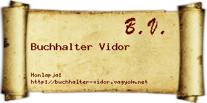 Buchhalter Vidor névjegykártya
